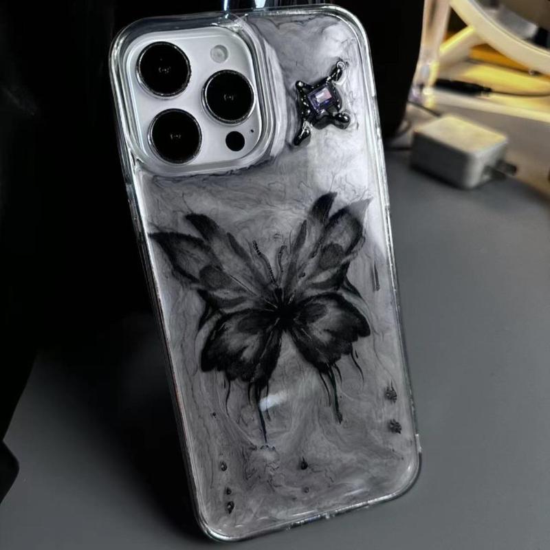 Butterfly Pattern Phone Case, 1 Count Decorative Phone Protective Cover, Phone Cases Compatible with iPhone 11 12 13 14 15 Plus iPhone 16 Pro Max Case