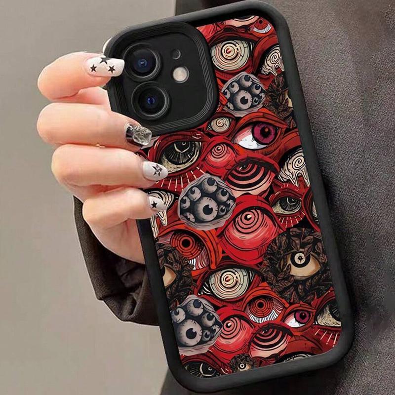 Abstract Eye Pattern Phone Case, Decorative Phone Protector Cover, Phone Accessories Compatible with iPhone 15 14 13 12 11 Plus Pro Pro Max