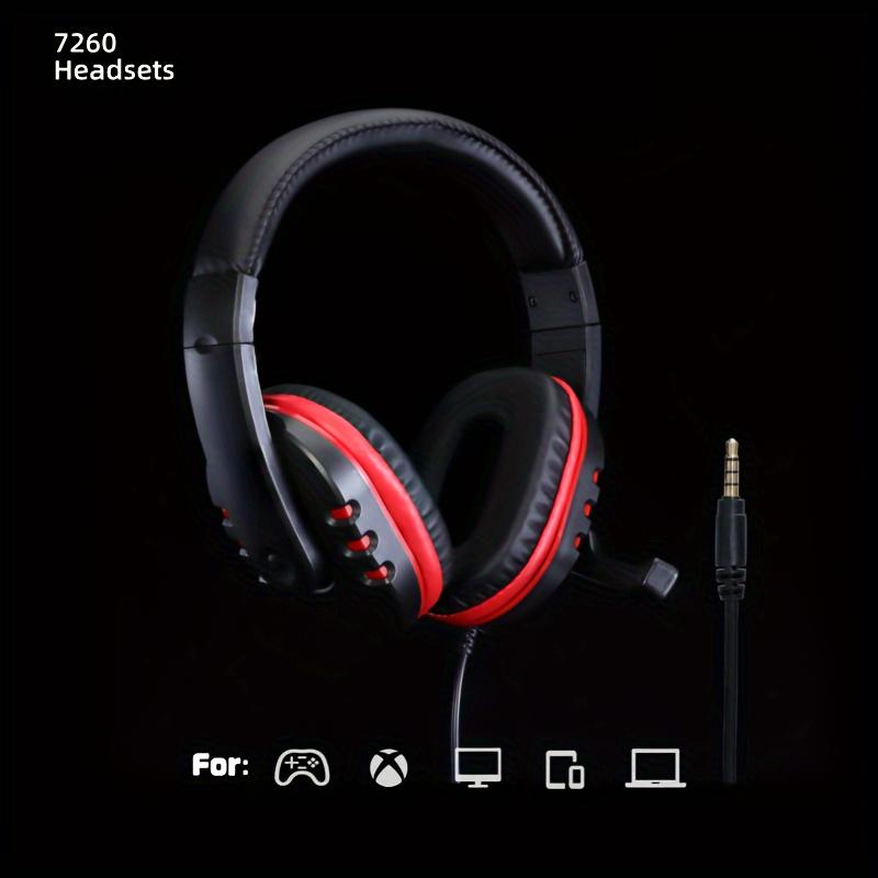 For PS4 XBOX-ONE PC Head-mounted Headphones Mobile Computer Game Heavy Bass Headset, Model 7262 Audio Cable