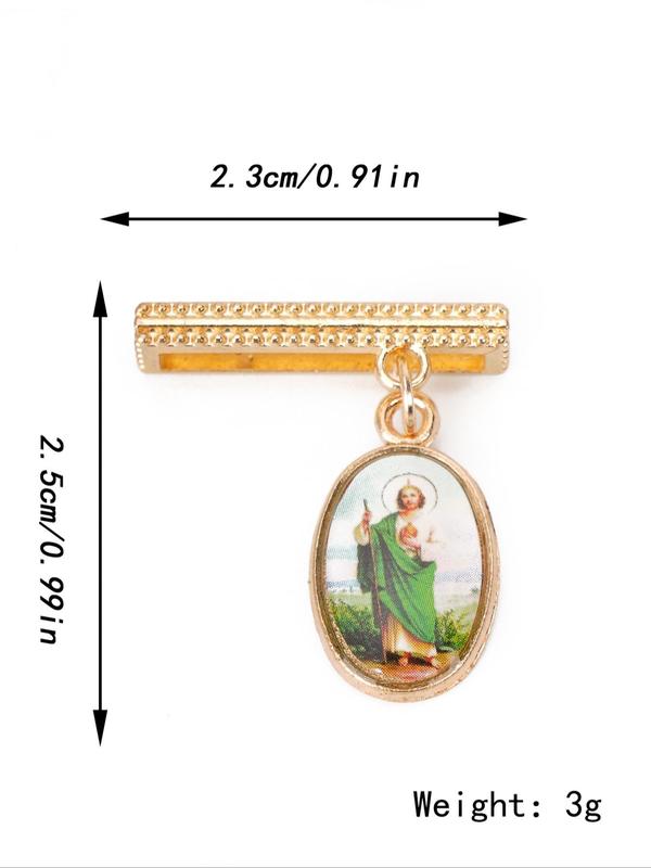 Green Jesus Charm Watch Strap Decoration, for Apple Watch Band, Trendy All-match & Exquisite Jewelry for Birthday Gift