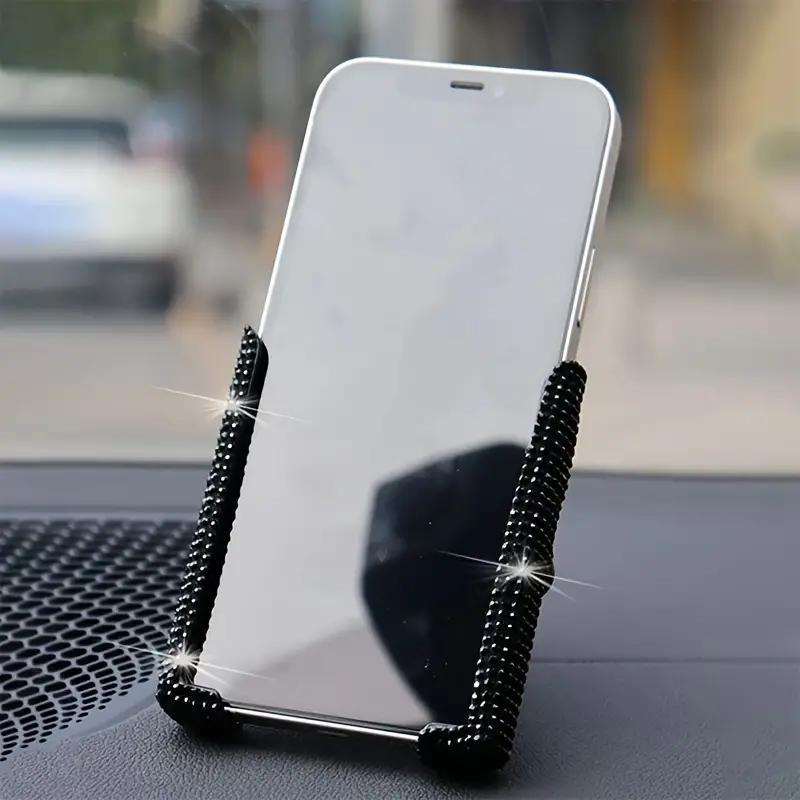 Rhinestone Decor Car Air Outlet Phone Holder, Mini Portable Car Air Vent Phone Navigation Holder, Fashion Car Interior Phone Holder