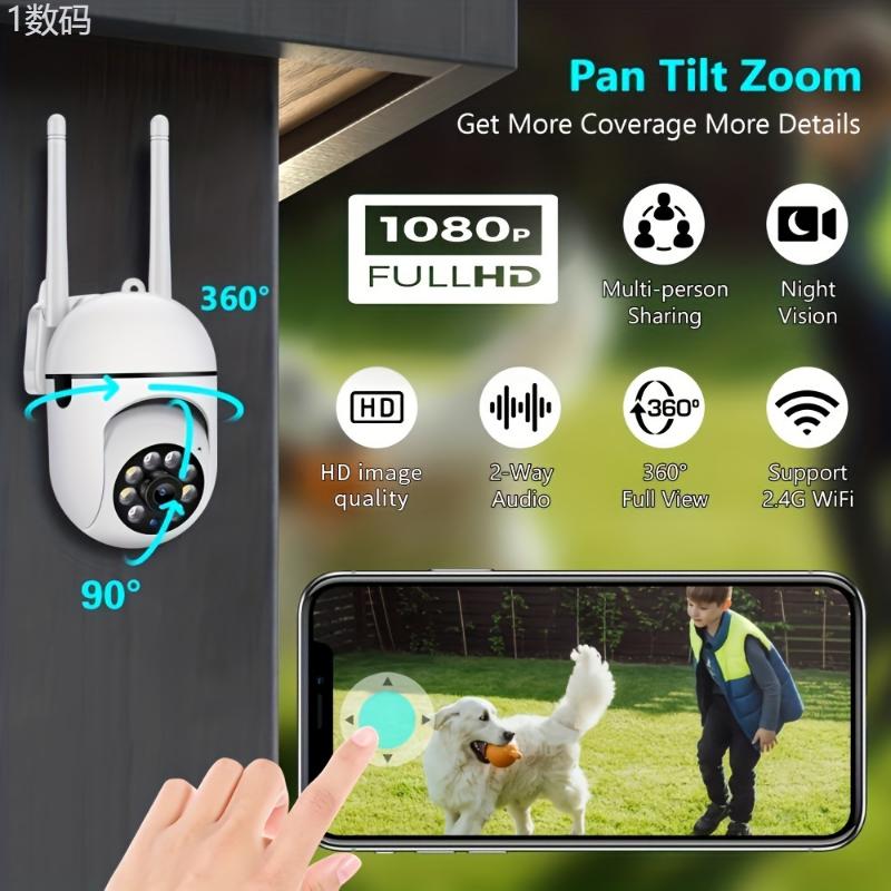 And Color Night Vision HD Indoor Outdoor Bidirectional Audio Security Pan Tilt Zoom Wi Fi Smart Home Safety With Motion Tracking Baby And Pet Color Night Vision Bidirectional Audio