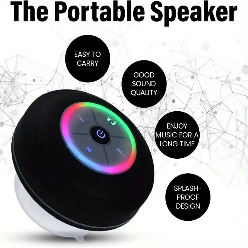 Bathroom wireless speaker, audio, music player, bathroom drain suction cup, USB charging, wireless Bluetooth player Smartphone  christmas gifts  christmas gift ideas  christmas 2024 ornament  boys christmas gifts boys christmas gifts boys christmas gifts