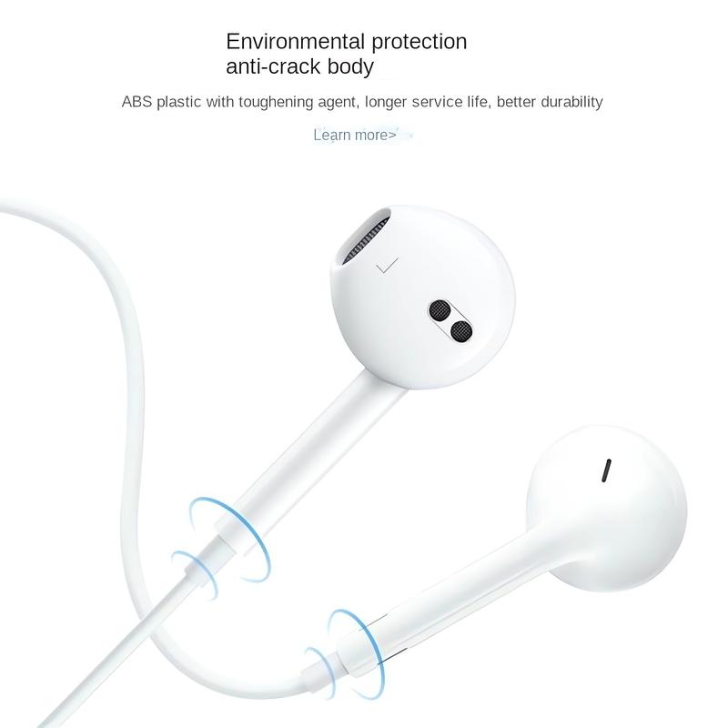 Type C In-ear Earphones Applicable iPhone15, with Type-C Connector, Wired Ear Buds for iPhone & Android