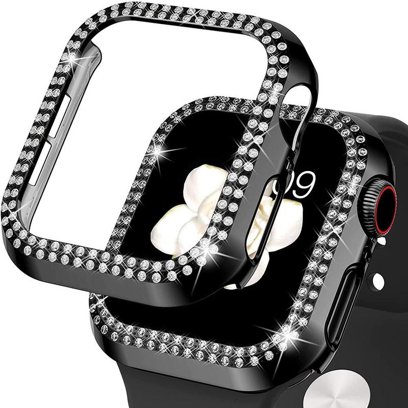 Rhinestone Decor Smart Watch Protective Case, 1 Count Anti-scratch Smart Watch Cover, Watch Accessory Compatible With iWatch 40mm to 45mm, Smartwatch Accessories