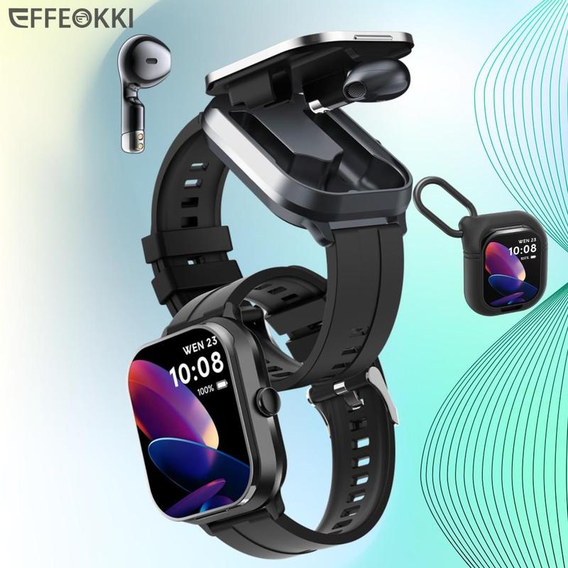 EFFEOKKI Multifunctional Smart Watch with Earphones, 1 Count Fashion Digital Watch with Weather Forcast, Music Control, Sports Watch for Women & Men