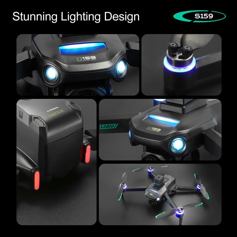 Newest 4K Dual Camera Quadcopter, S2S Long Endurance Drone, 2 Large Batteries, WiFi FPV Dual Folding Quadcopter Altitude Hold, Experience The Fun of Drone Flying, Dual Operation By Remote Control or Cell Phone