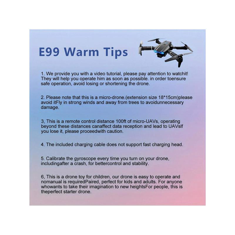 [RECOO]E99 Drone With Camera, Foldable RC Drone, Remote Control Drone Toys For Beginners Men's Gifts, Indoor And Outdoor Affordable UAV, Christmas Halloween Thanksgiving Gift toy drone