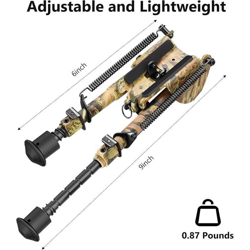 6-9 Inches Picatinny Bipod Adjustable Spring Return with Picatinny Adapter