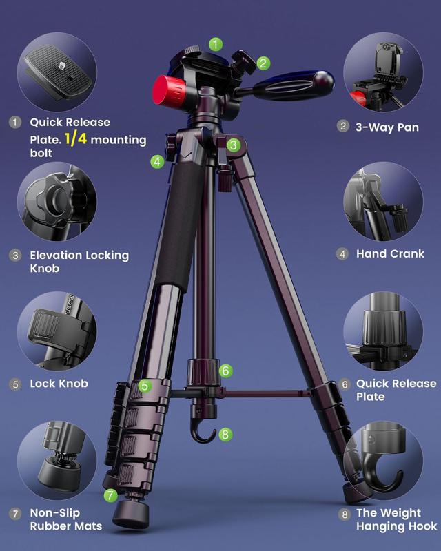 Camera Tripod, Laser Level Tripod, Quick Installation 1 4