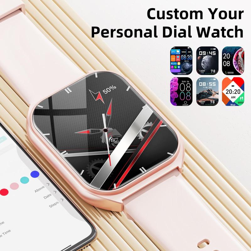 Women's Men's Smartwatch (Answer Dial), 1.83-inch HD Display Fitness Watch with Multi-Sport Mode for Android iPhone, Birthday Gifts