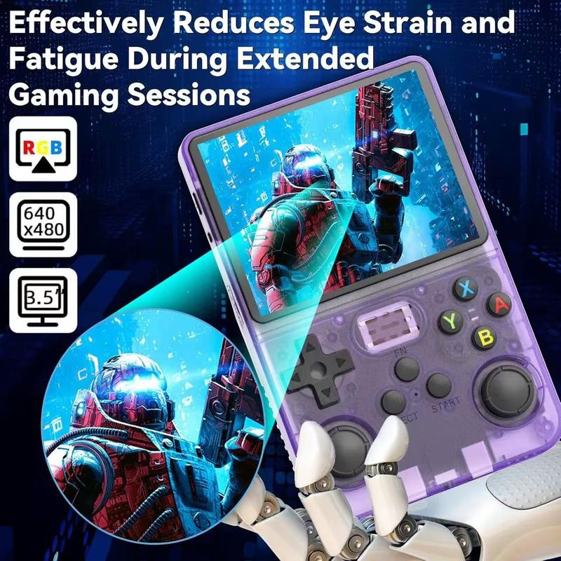 R36S Open Source Handheld Game Console HD Retro Arcade 3D Dual System Joystick Handheld Linux System 3.5-inch Scre Portable Retro Game Console Preset 1500 games Christmas Coolest Gift， Black Friday Promotion