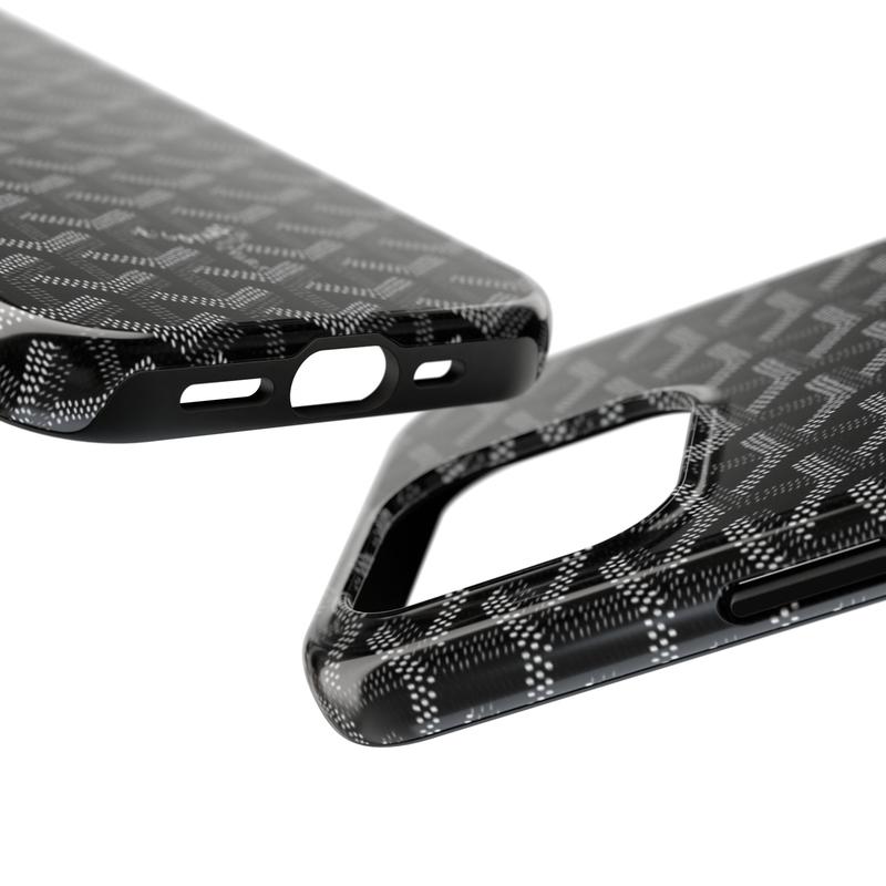 Black GY Pattern - Best Case for iPhone 15 14 13 12 11 Promax Mini Plus - Waterproof - Dual Layer for Extra Durability and Protection - Protective