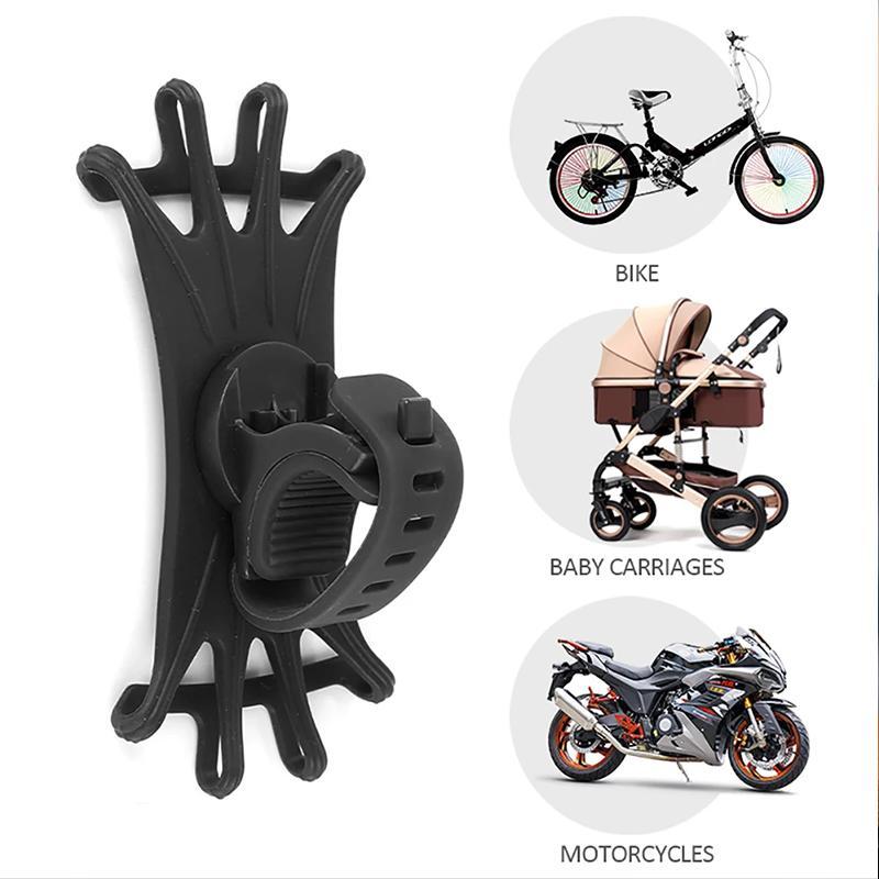 Universal Detachable Bicycle & Motorcycle Phone Holder(Holder Only), 360° Adjustable Rotation Phone Holder, Multifunctional Riding Accessories for 4