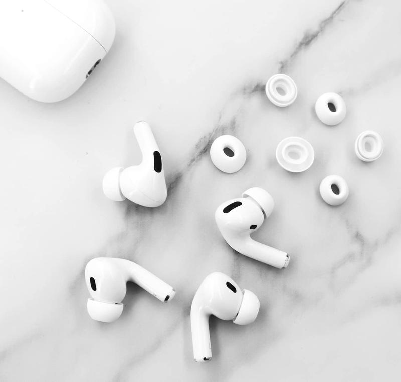 3 Pairs Compatible with AirPods Pro 1st 2nd Ear Tips Buds, Small Medium Large 3 Size Replacement  Rubber Eartips Earbuds Gel Accessories Compatible with AirPods Pro 2 and 1st - S M L White