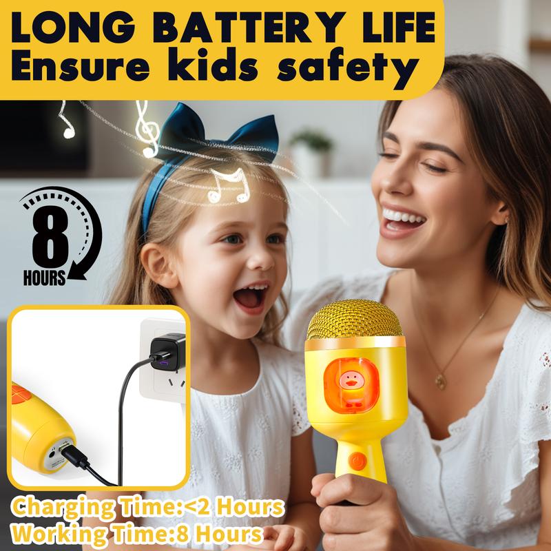 Bluetooth Karaoke Microphone Toy for Kids - Perfect Singing Microphone Toy for Children