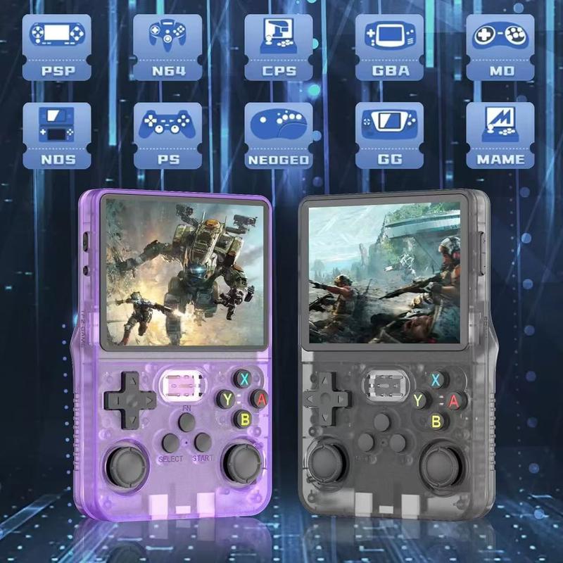 R36S Open Source Handheld Game Console HD Retro Arcade 3D Dual System Joystick Handheld Linux System 3.5-inch Scre Portable Retro Game Console Preset 1500 games Christmas Coolest Gift， Black Friday Promotion