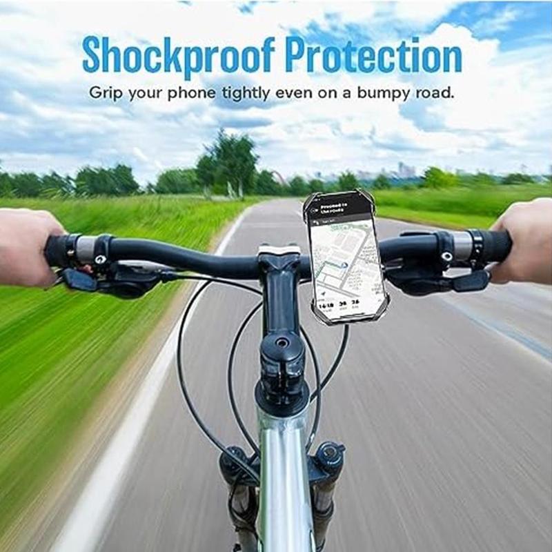 Universal Detachable Bicycle & Motorcycle Phone Holder(Holder Only), 360° Adjustable Rotation Phone Holder, Multifunctional Riding Accessories for 4