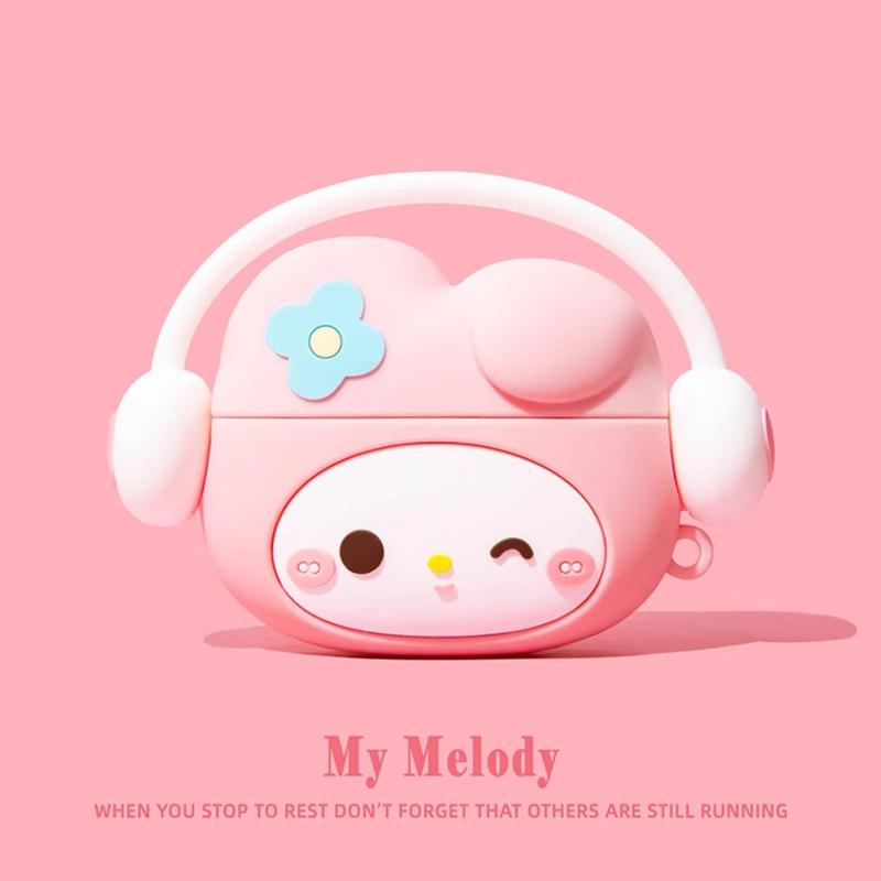 SANRIO Cute Cartoon Design Earphone Case, Silicone Earphones Protective Cover, Earphone Protector for AirPods 1 2 3 Pro2 Pro