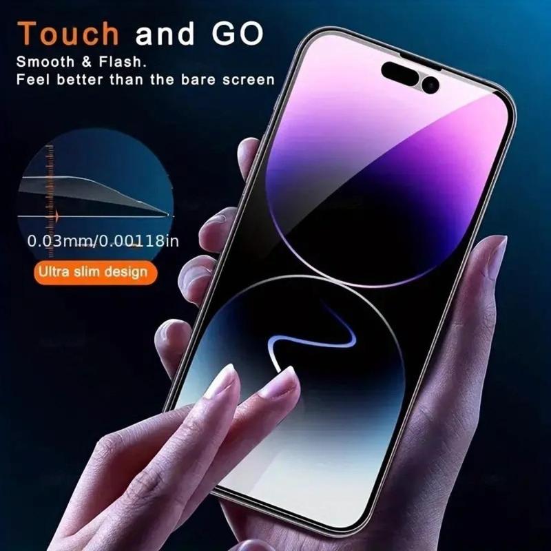 Tempered Glass Cellphone Privacy Screen Protector, Summer Anti-spy Smartphone Screen Protective Film for iPhone 16 15 14 13 12 Series