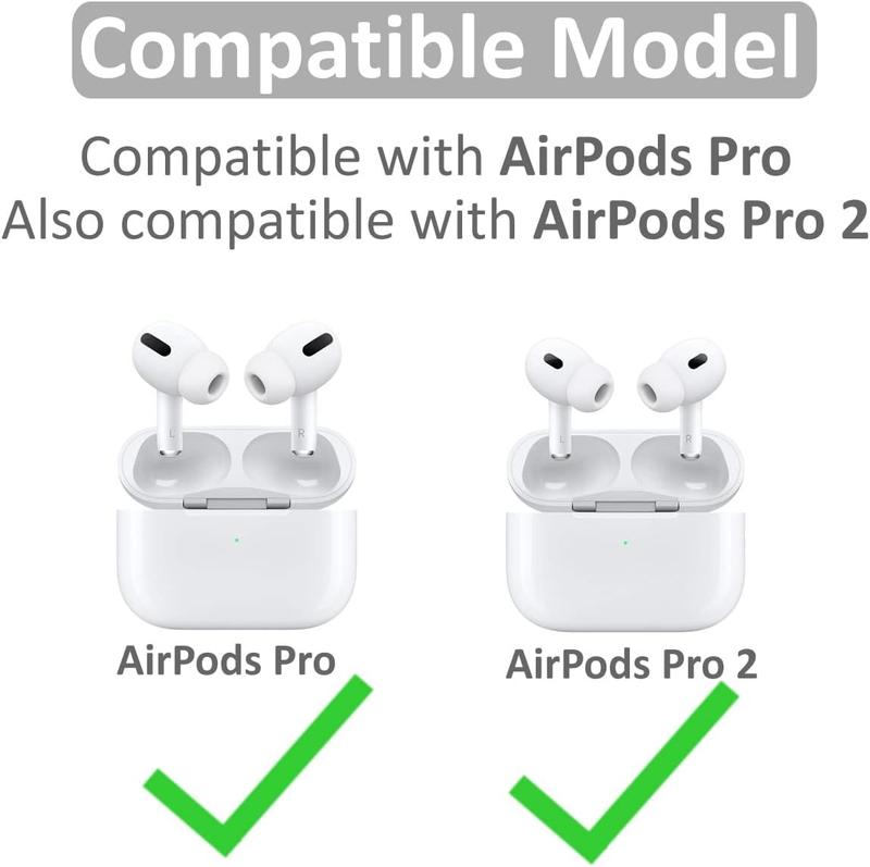 3 Pairs Compatible with AirPods Pro 1st 2nd Ear Tips Buds, Small Medium Large 3 Size Replacement  Rubber Eartips Earbuds Gel Accessories Compatible with AirPods Pro 2 and 1st - S M L White