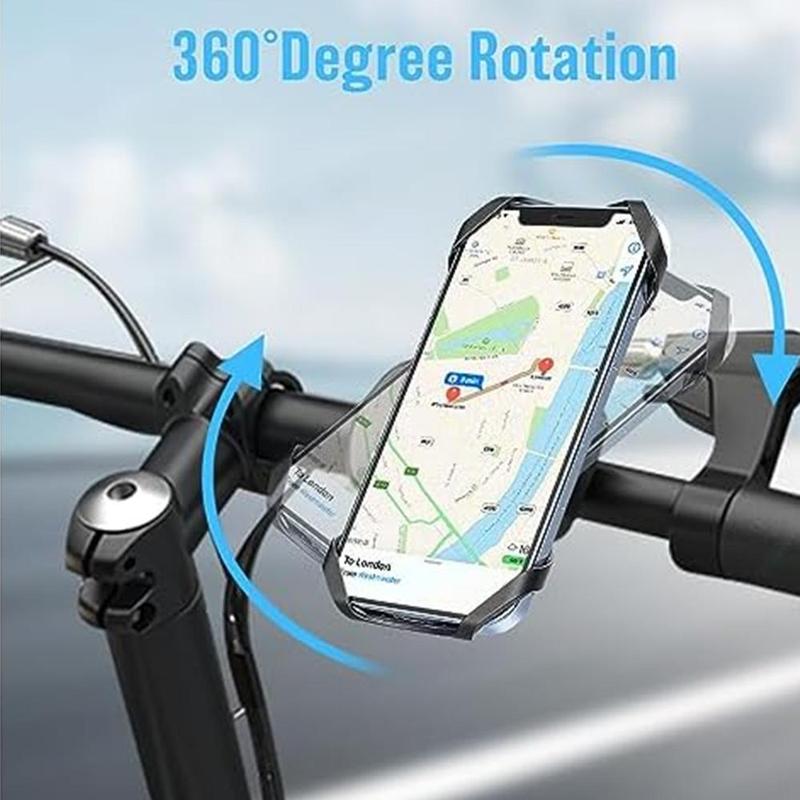 Universal Detachable Bicycle & Motorcycle Phone Holder(Holder Only), 360° Adjustable Rotation Phone Holder, Multifunctional Riding Accessories for 4