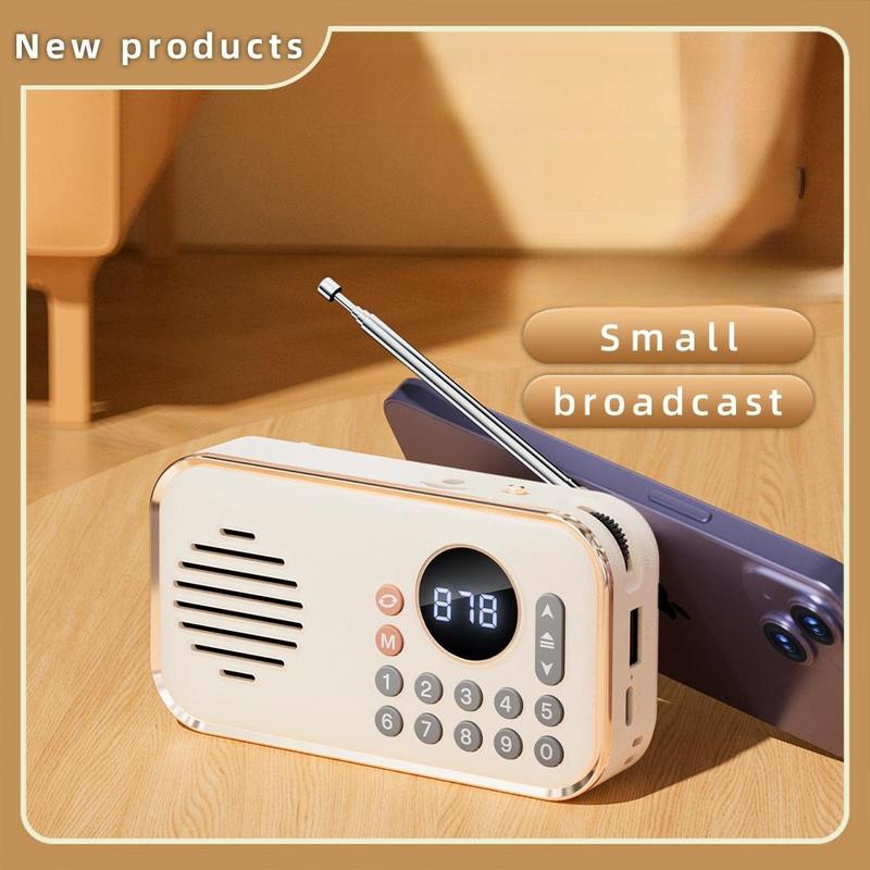 Multifunctional Wireless Sound System with Dual Speakers, USB Media Player & TF Card Slot, Vintage Radio, Indoor Outdoor Use, Christmas Present