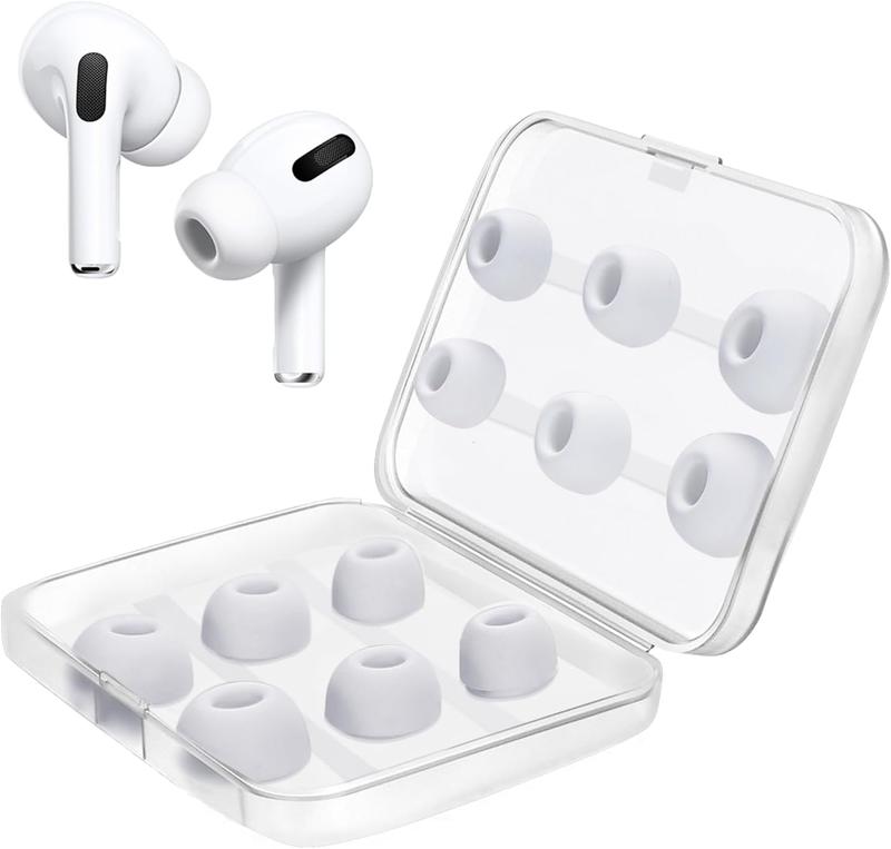 6 Pairs Replacement Ear Tips for AirPods Pro and AirPods Pro 2nd Generation with Noise Reduction Hole, Silicone Earbuds Tips