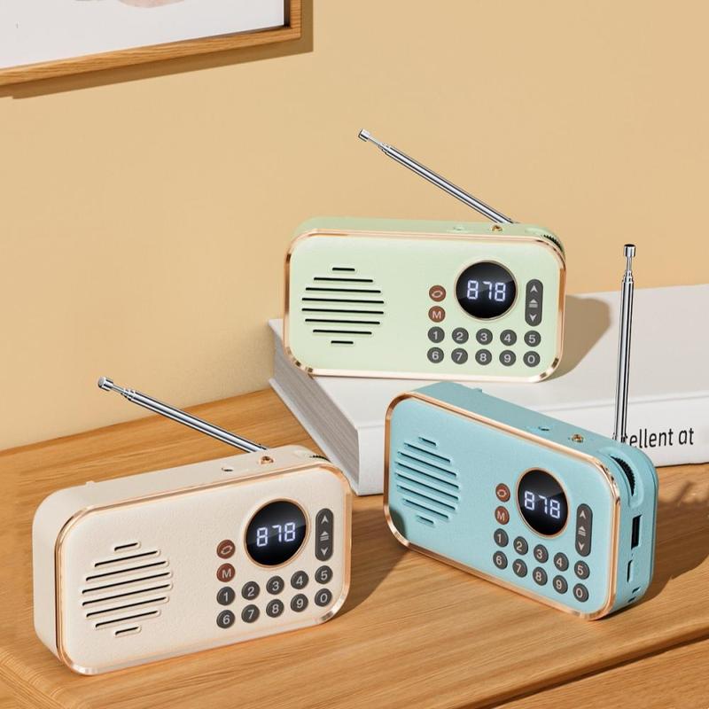 Multifunctional Wireless Sound System with Dual Speakers, USB Media Player & TF Card Slot, Vintage Radio, Indoor Outdoor Use, Christmas Present