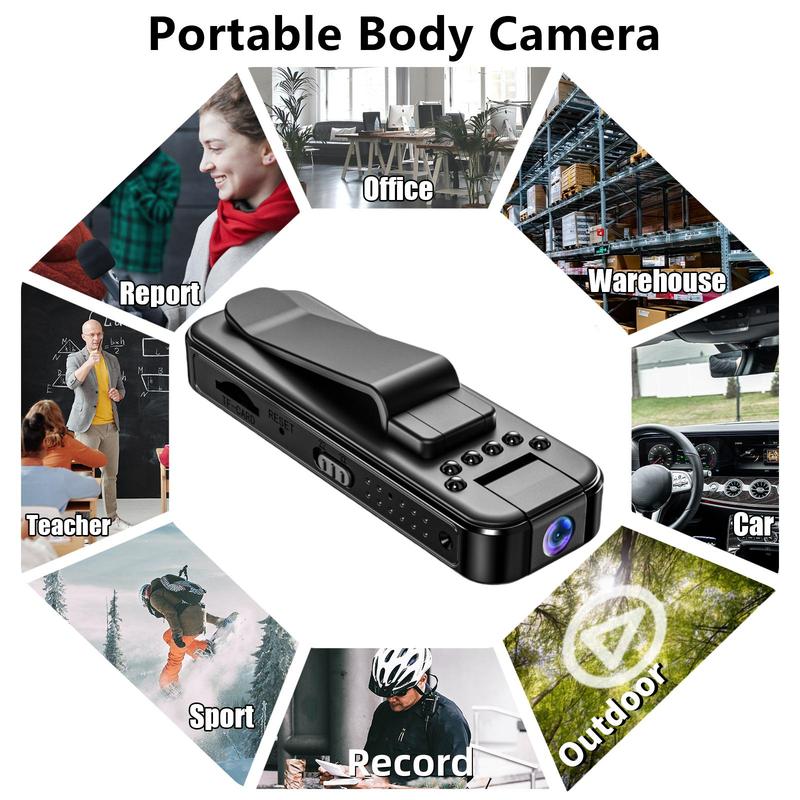 Alt Digital Wireless 1080P Vlog Body Camera, Wearable Body Cam with Night-Vision & 180° Rotation Lens, Portable Sport DV Camcorder for Outdoor Sport Skiing Cycling Hiking