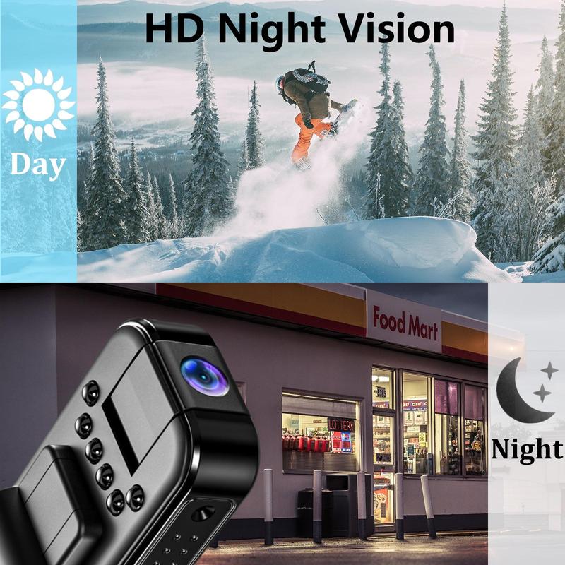 Alt Digital Wireless 1080P Vlog Body Camera, Wearable Body Cam with Night-Vision & 180° Rotation Lens, Portable Sport DV Camcorder for Outdoor Sport Skiing Cycling Hiking