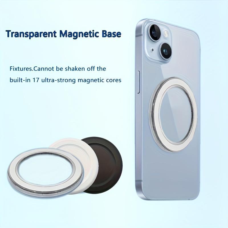 Magnetic Phone Holder, 1 Count Magnetic Phone Holder with 1 Count Magnetic Ring, Universal Phone Accessories for iPhone & Android Phone