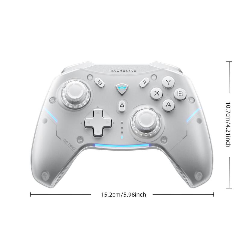 MACHENIKE G5 Pro Wireless Gamepad Controller, Hall Linear Trigger Mechanical Buttons, Handheld Game Console, 6 Axis Gyroscope Tri-mode Connection for Windows Steam Switch PC