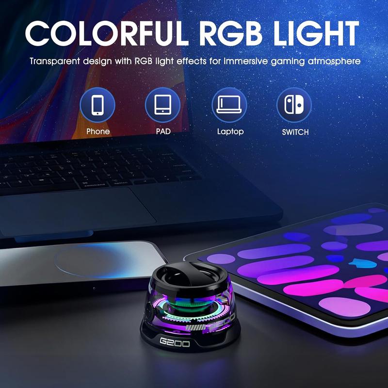 G200 Magnetic Bluetooth Speaker, 5W Mini Wireless Speakers Bluetooth 5.3, RGB Light, Game Mode, 7H Playtime, Portable Phone Stand Tiny Music Player for Shower, Birthday Gift