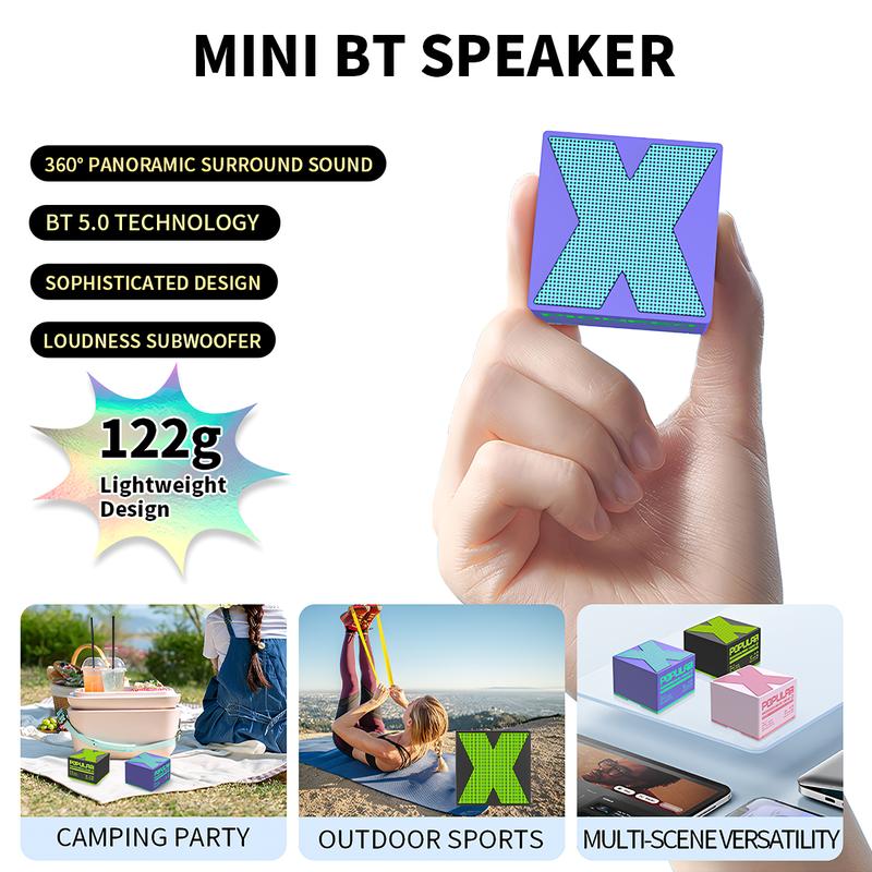 Bluetooth Speaker Wireless,Mini Portable Speaker with Mighty Sound, Retro Stylish Design, Adorable Speaker for Room, Desk Decoration, Present for Minors