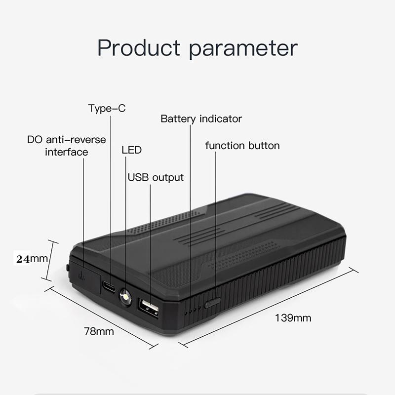 Car Jump Starter and Booster with Dual Lighting Modes, Portable Battery Pack, and Safety Features for Roadside Emergencies peak jump box