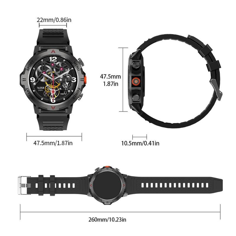 Multifunctional Smart Watch, Fashion Digital Watch with Flashlight Function, IP68 Waterproof Sports Watch for Women & Men