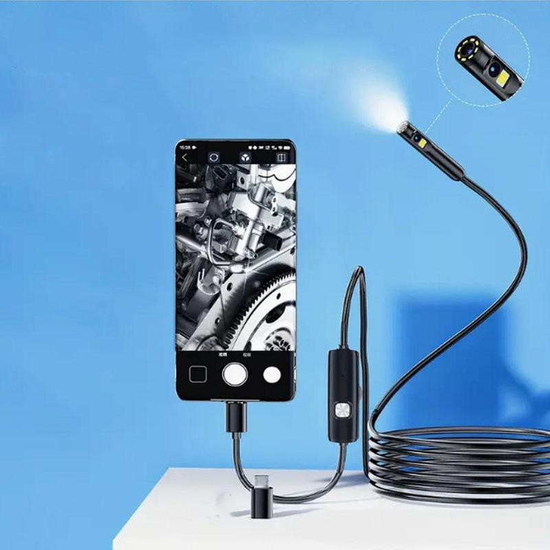 Waterproof Dual Lens Borescope, LED Light Pipe Camera with APP Control, IP68 Waterproof Pipe Camera, Suitable for Car Inspection