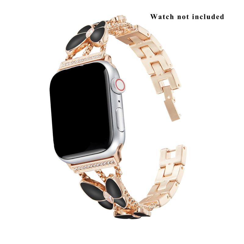 Butterfly Design Watch Band for Apple Watch (Band Only), Fashionable Watch Band for Women, Replacement Watch Band for Apple Watch Series 9 SE Series 8 7 6 5 4 3 2 1