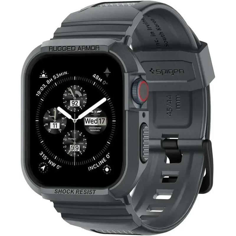 Rugged Armor Pro Designed for Apple Watch Ultra 2 49mm Rubber Case with Band Series 9 8 SE2 7 6 SE 5 4 45 44mm 41mm 40mm Correa