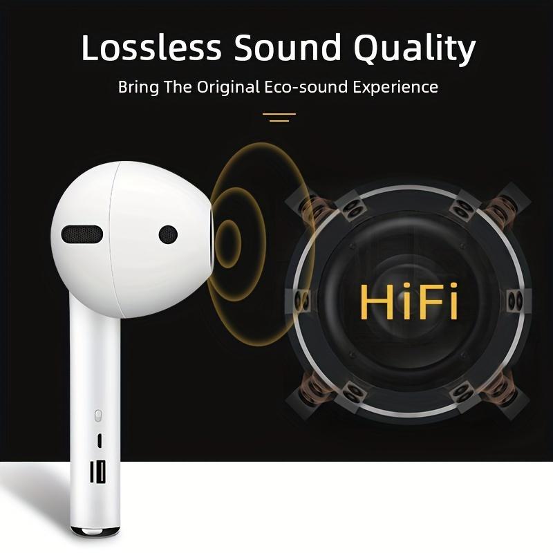 2024 New Wireless Earphone Shape Speaker, USB Charging Support Microphone FM Radio TF Card Wireless Loudspeaker, 360° Stereo HiFi Sound Portable Speaker