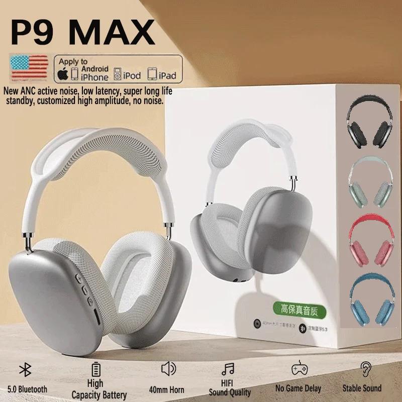 2024 P9 Pro Max Wireless Bluetooth Headphones Noise Cancelling Earphones Mic Pods Over Ear Sports Gaming Headset For Apple