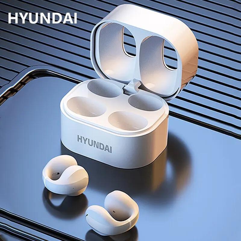 HYUNDAI Clip-on Design Wireless Headphones, 1 Pair Summer Noise Cancelling Headphones with Mic, HD Sound Effect BT Gaming Sports Music Wireless Earbuds for Men & Women