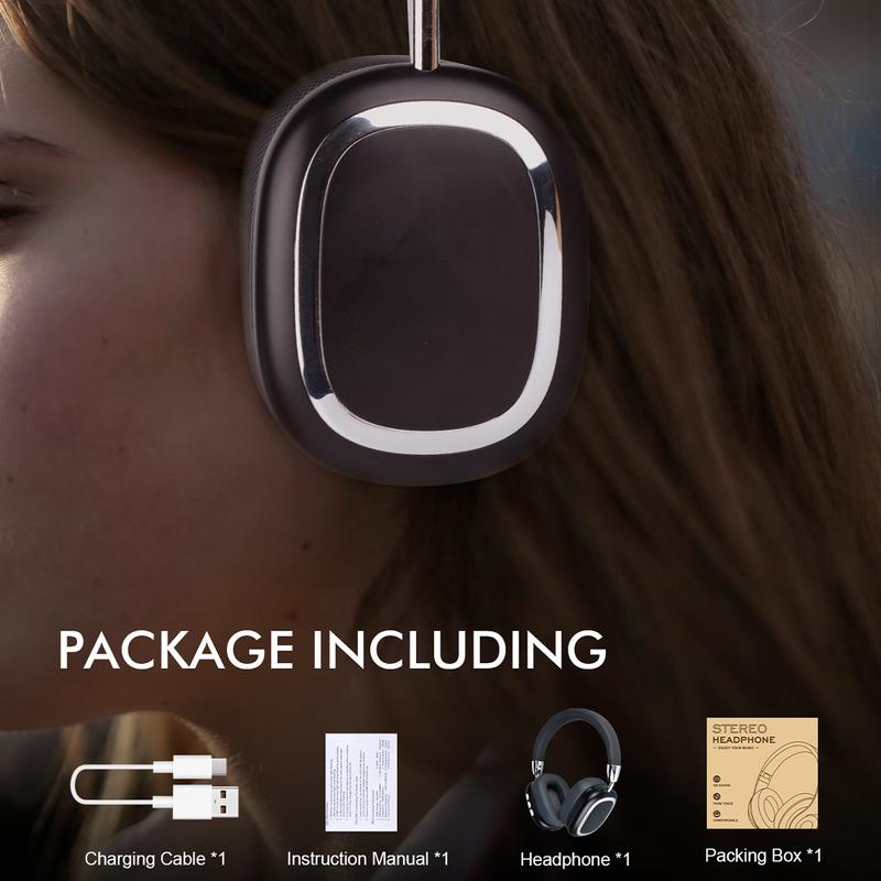 Wireless Bluetooth Headphones, 10H Playtime, Noise Cancelling, HiFi Stereo Over Ear Headphones with Microphone, Foldable Lightweight Bluetooth 5.3 Headphones for Travel Office Audio Electronic Audio Electronic