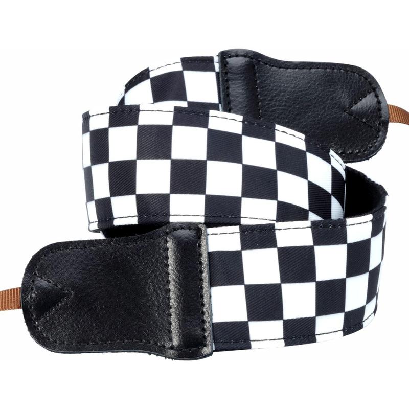 Black and White Plaid Camera Strap - 2