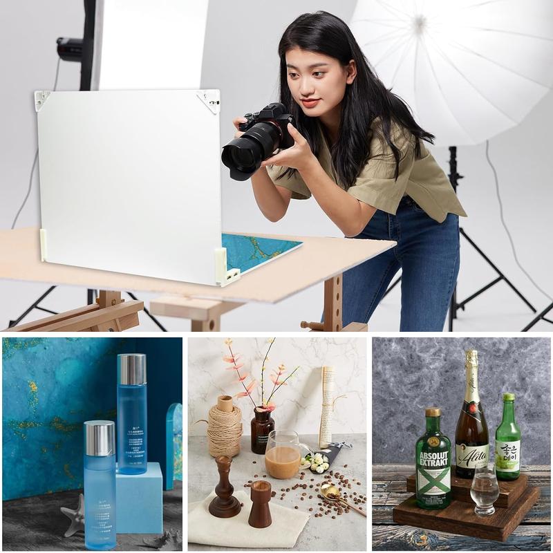 Food Photography Photo Backdrops Board 7 Pcs 12Patterns Product Background Table Top Kit - Flat Lay Props for Jewelry Medium Size Products, Business, Online Business Accessories Camera Picture Video Blogger Influencer 16X13In