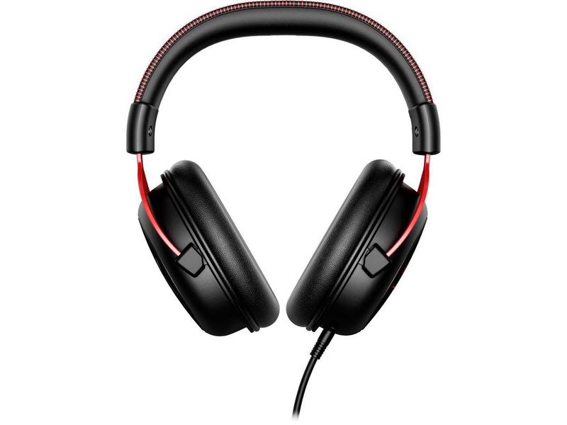 HyperX Cloud II - Gaming Headset (Black-Red) - Stereo - Mini-phone (3.5mm), USB 2.0 - Wired - 60 Ohm - 10 Hz - 23 kHz - Over-the-ear - Binaural - Circumaural - 3.28 ft Cable - Condenser, Electret, Noi