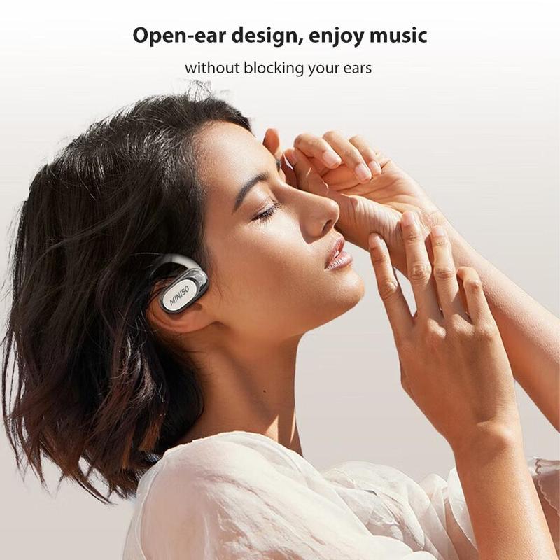 MINISO Miniso Wireless Earphone, Open-ear Design Earphone with Charging Case, Long Standby Earbuds for Android & iOS, Music & Sports Earphone