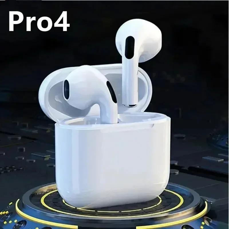 2024NEW Pro 4 Wireless Bluetooth Earphones Headphones Mini Earpone Headset For PC Android Apple iPhone Earbuds Accessories