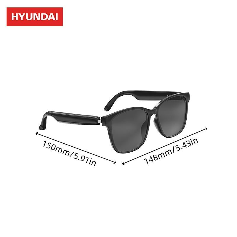 HYUNDAI C8 Smart Glasses, USB Rechargeable Wireless Headphone Smart Glasses for Listening To Music & Calling, Support 75 Languages BT Translation & Meeting Summary Glasses, Eye Glasses Camera, Electronic Gadgets